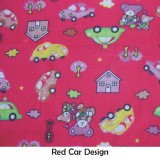 Red Car Design Fabric